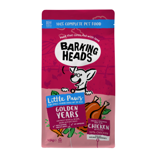 BARKING HEADS Little Paws Golden Years Chicken 1,5kg